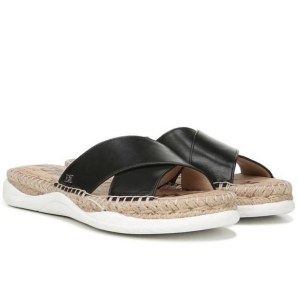Sam Edelman Jen Slides Leather Sandals Size 10 - Picture 1 of 14